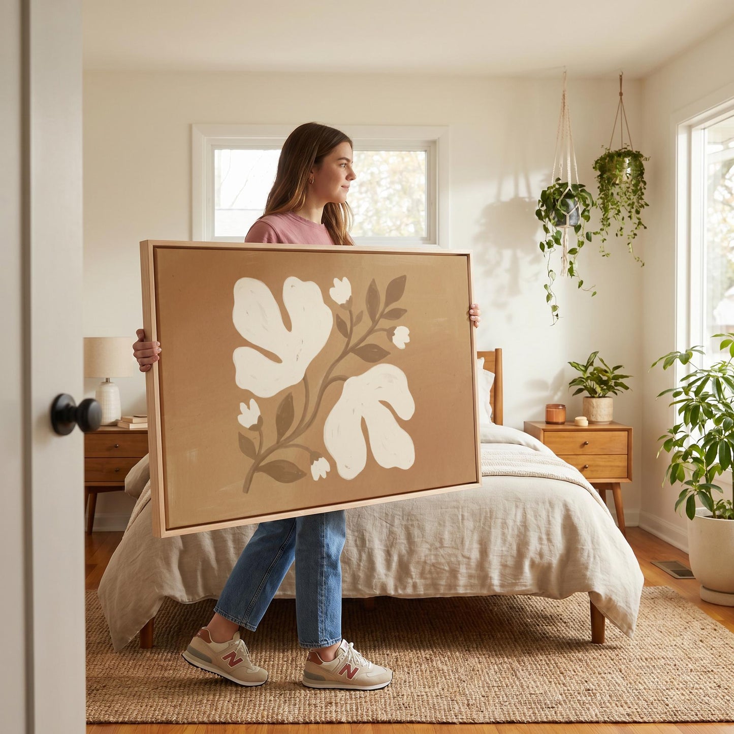Abstract Floral Canvas Wall Art