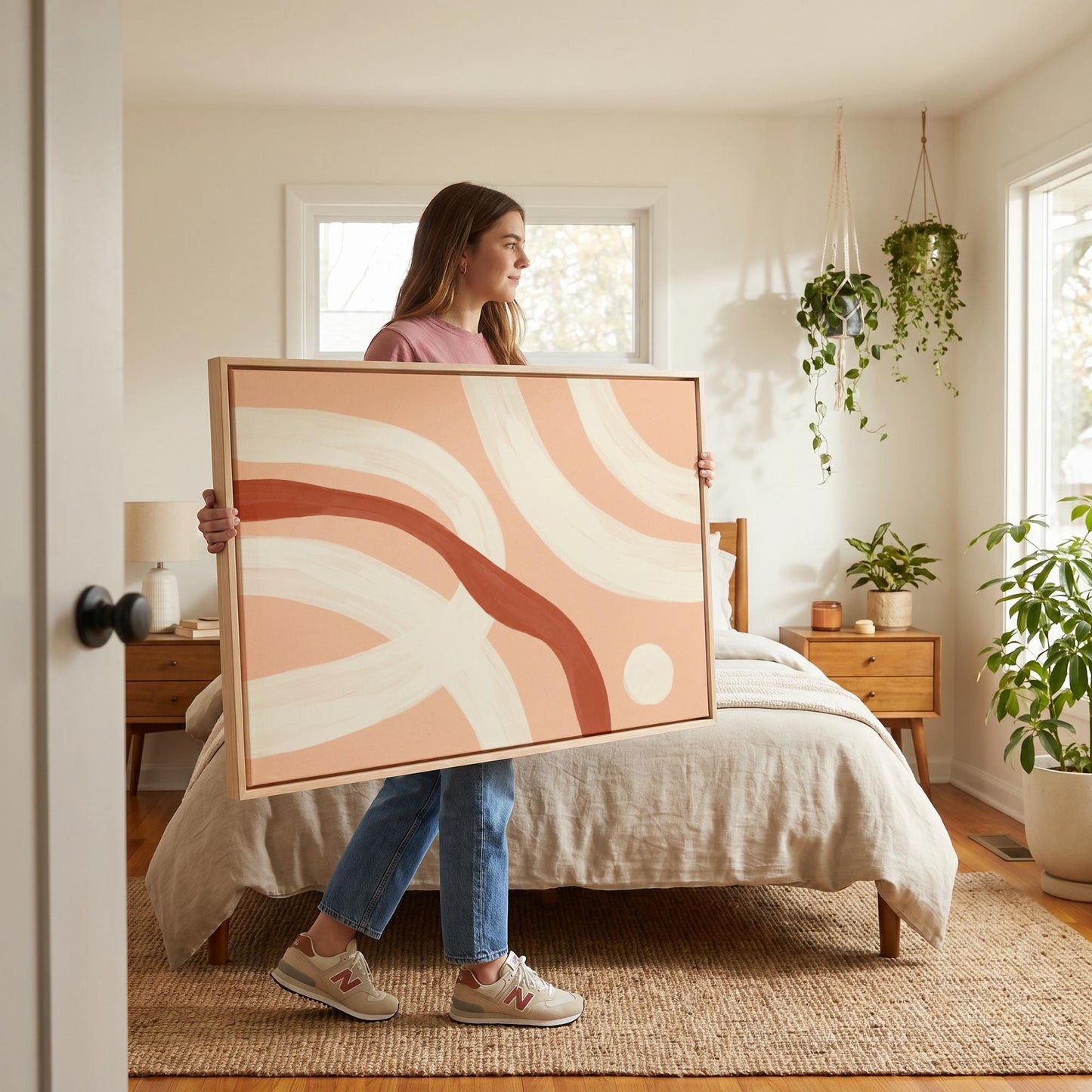 Abstract Curves Canvas Wall Art
