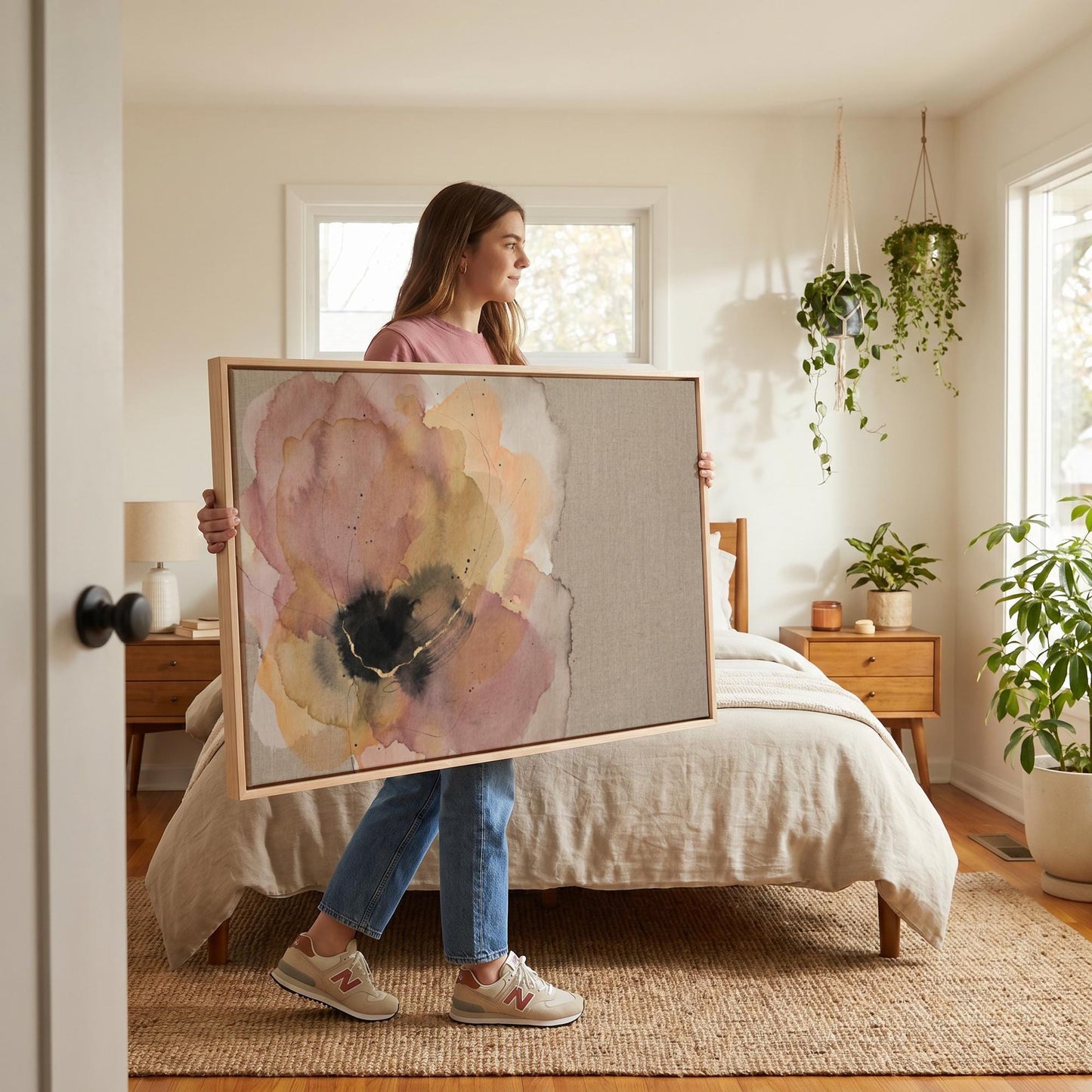 Abstract Floral Canvas Wall Art