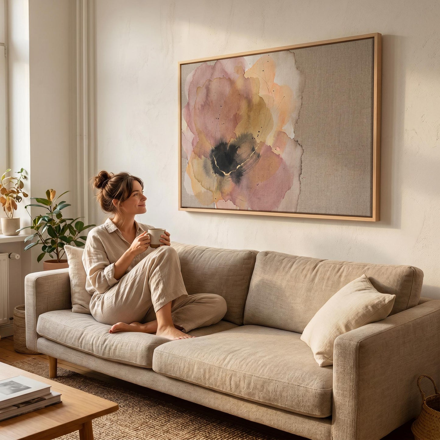 Abstract Floral Canvas Wall Art