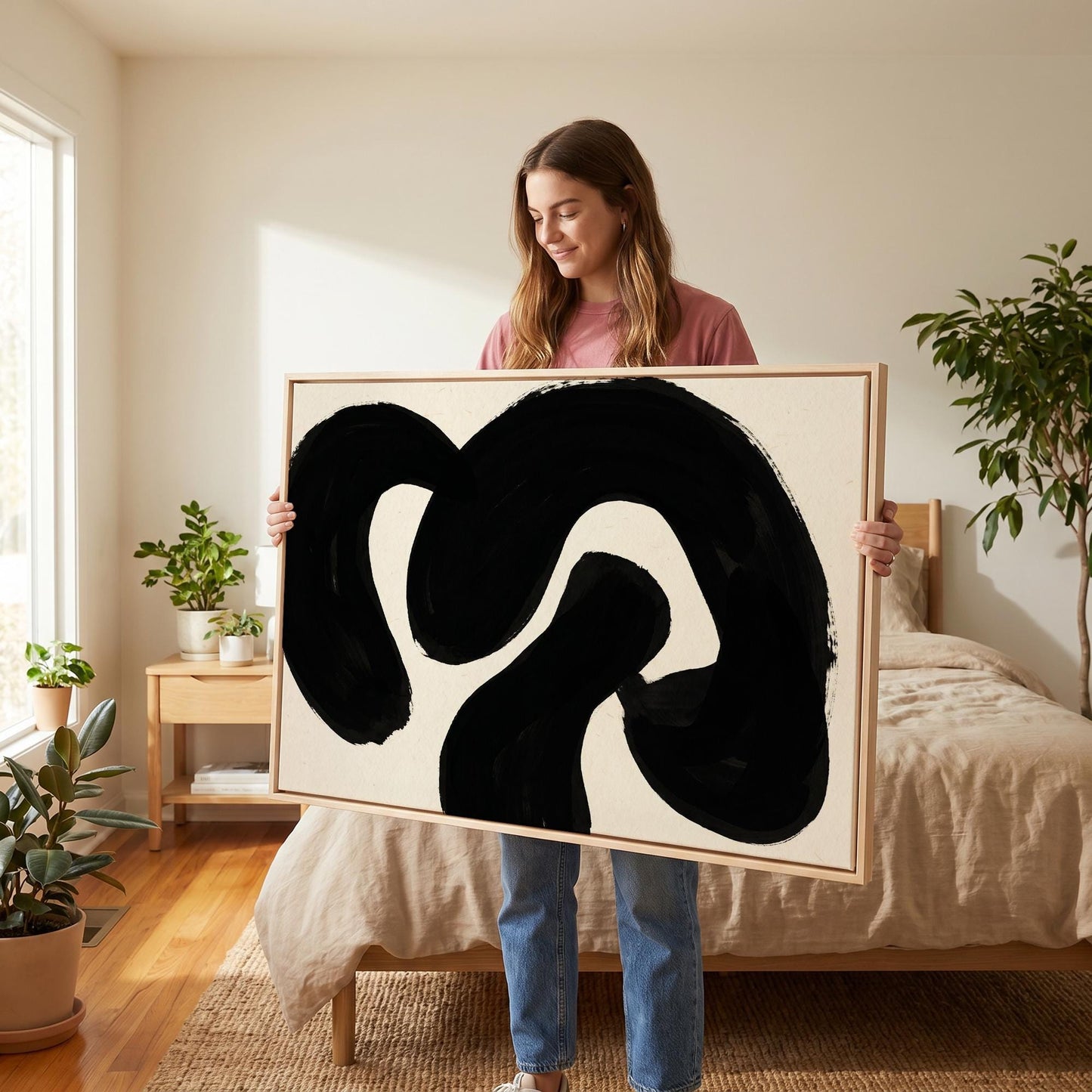 Abstract Brushstroke Canvas Wall Art