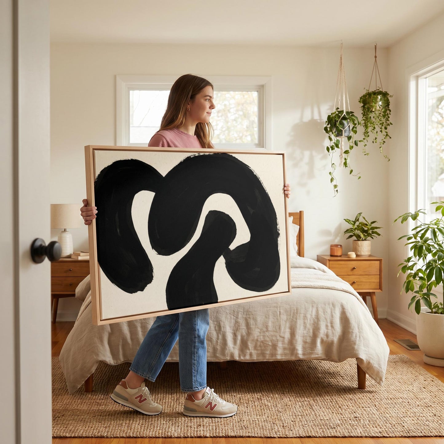 Abstract Brushstroke Canvas Wall Art