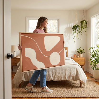 Abstract Organic Shapes Canvas Wall Art