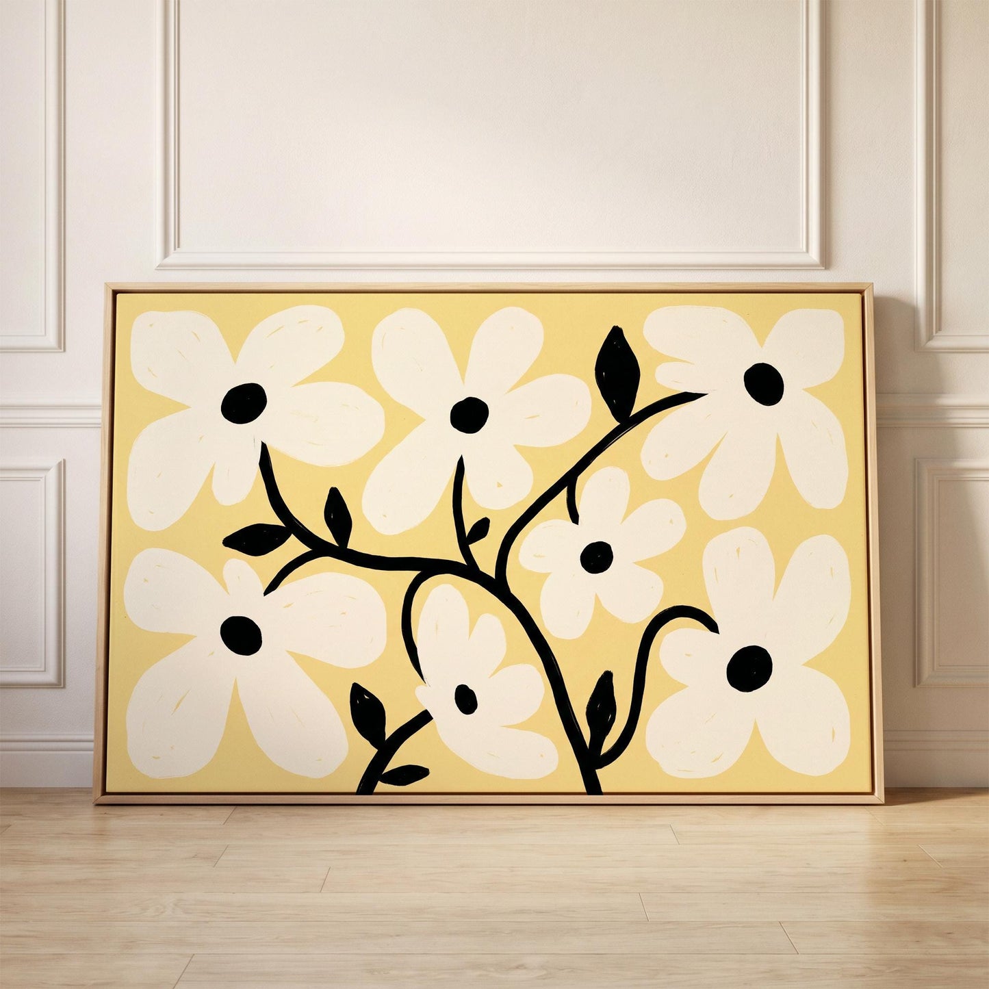 Daisy Flower Canvas Wall Art