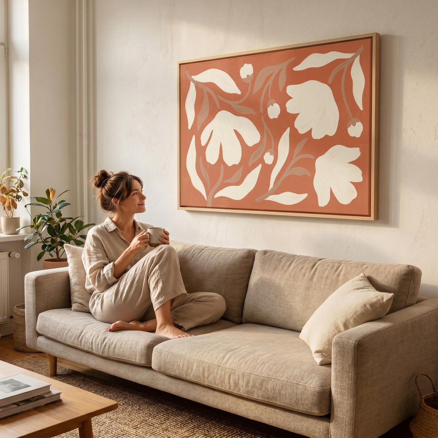 Abstract Floral Canvas Wall Art