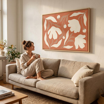 Abstract Floral Canvas Wall Art