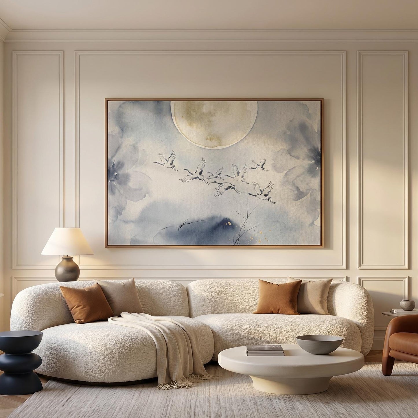 Flying Cranes Canvas Wall Art