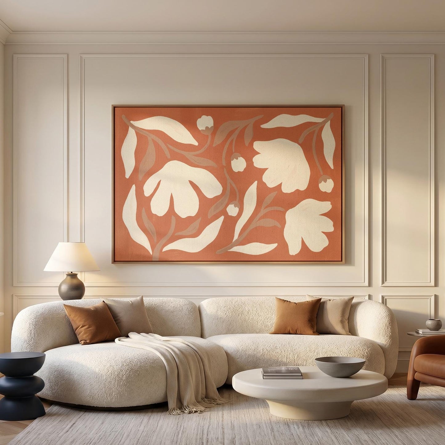 Abstract Floral Canvas Wall Art