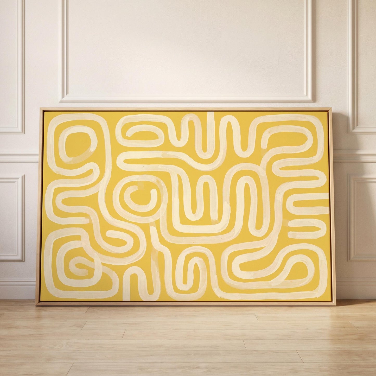 Abstract Swirl Lines Canvas Wall Art