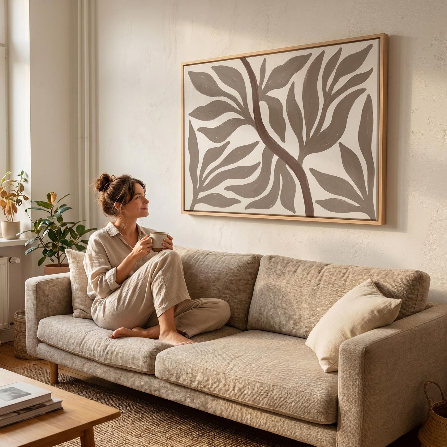 Abstract Botanical Tree Canvas Wall Art