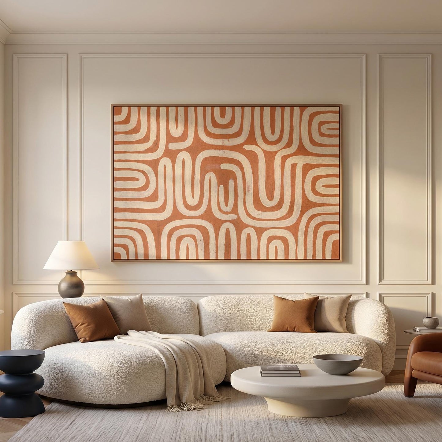 Abstract Line Pattern Canvas Wall Art