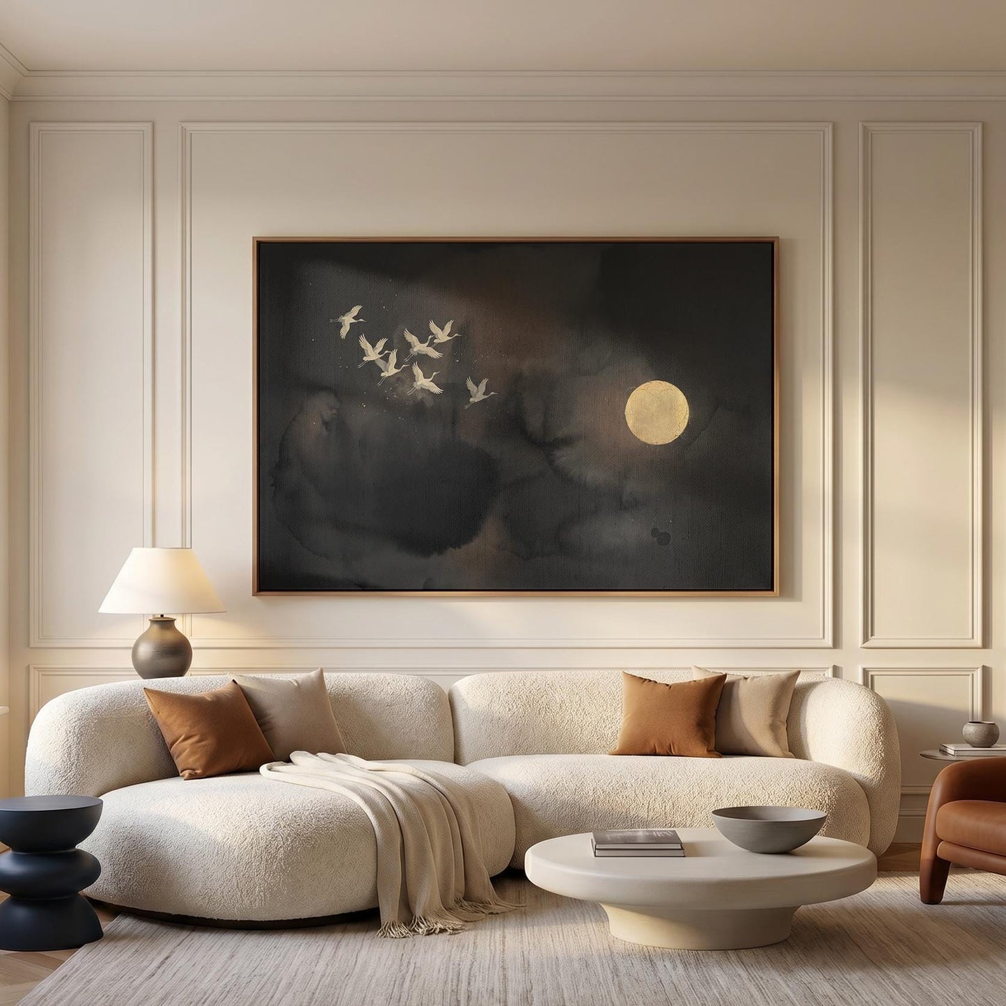 Flying Cranes Canvas Wall Art