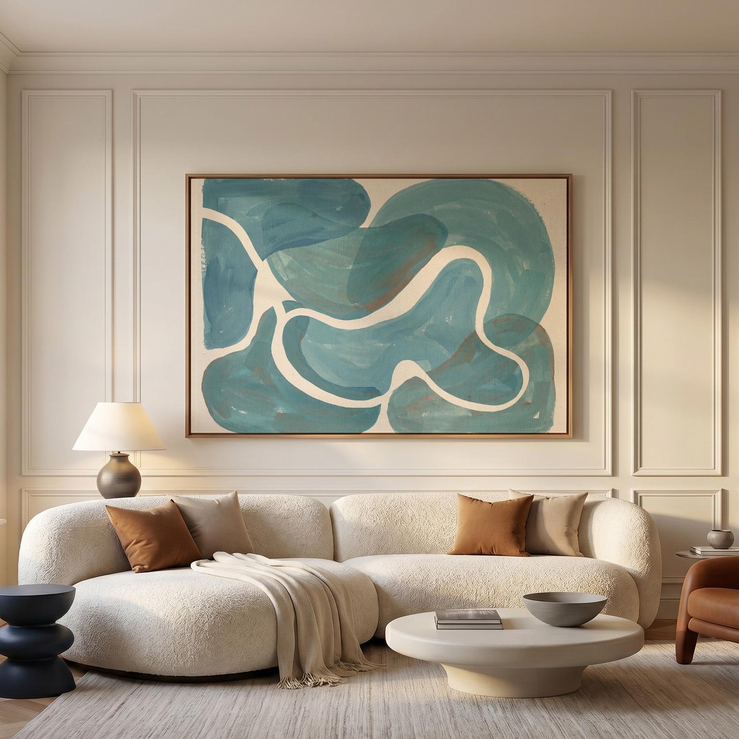 Abstract Fluid Shapes Canvas Wall Art