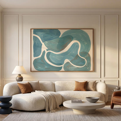 Abstract Fluid Shapes Canvas Wall Art