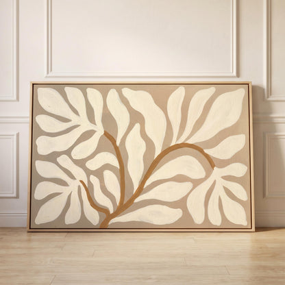 Abstract Botanical Leaves Canvas Wall Art