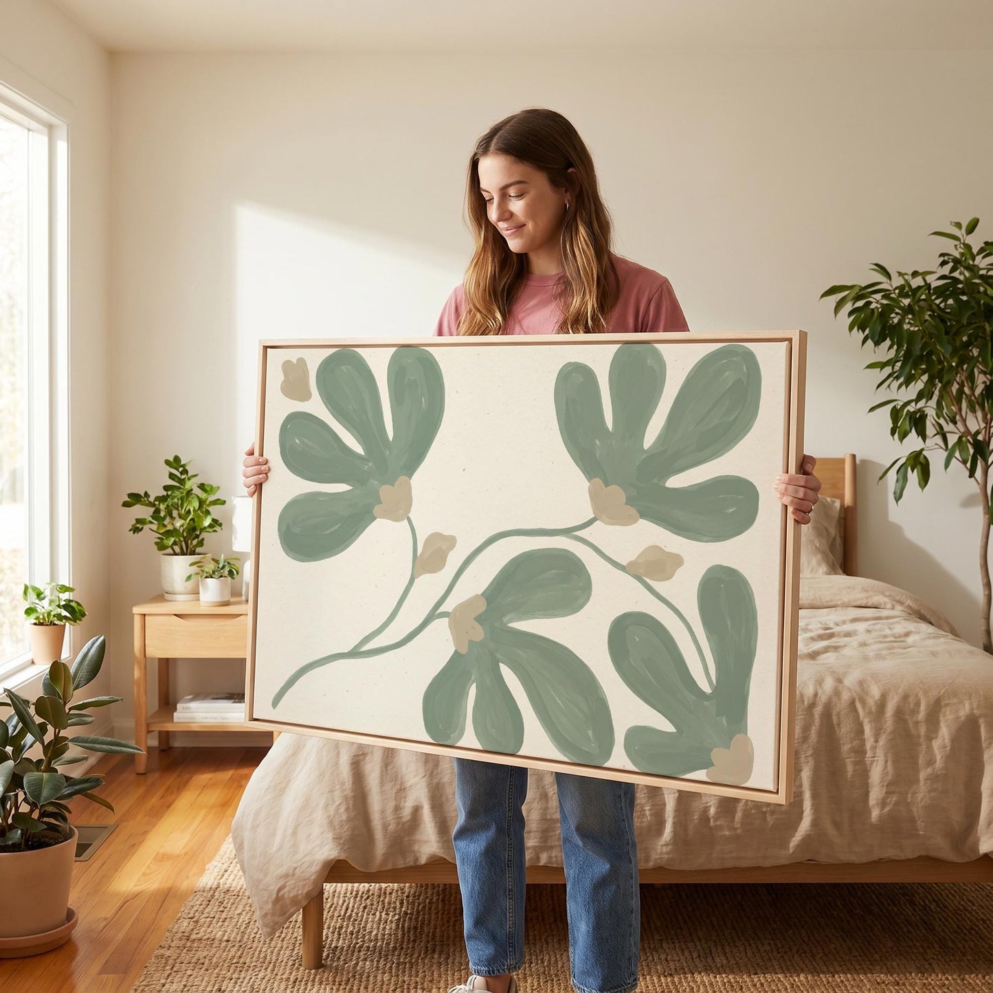 Botanical Flower Canvas Wall Art