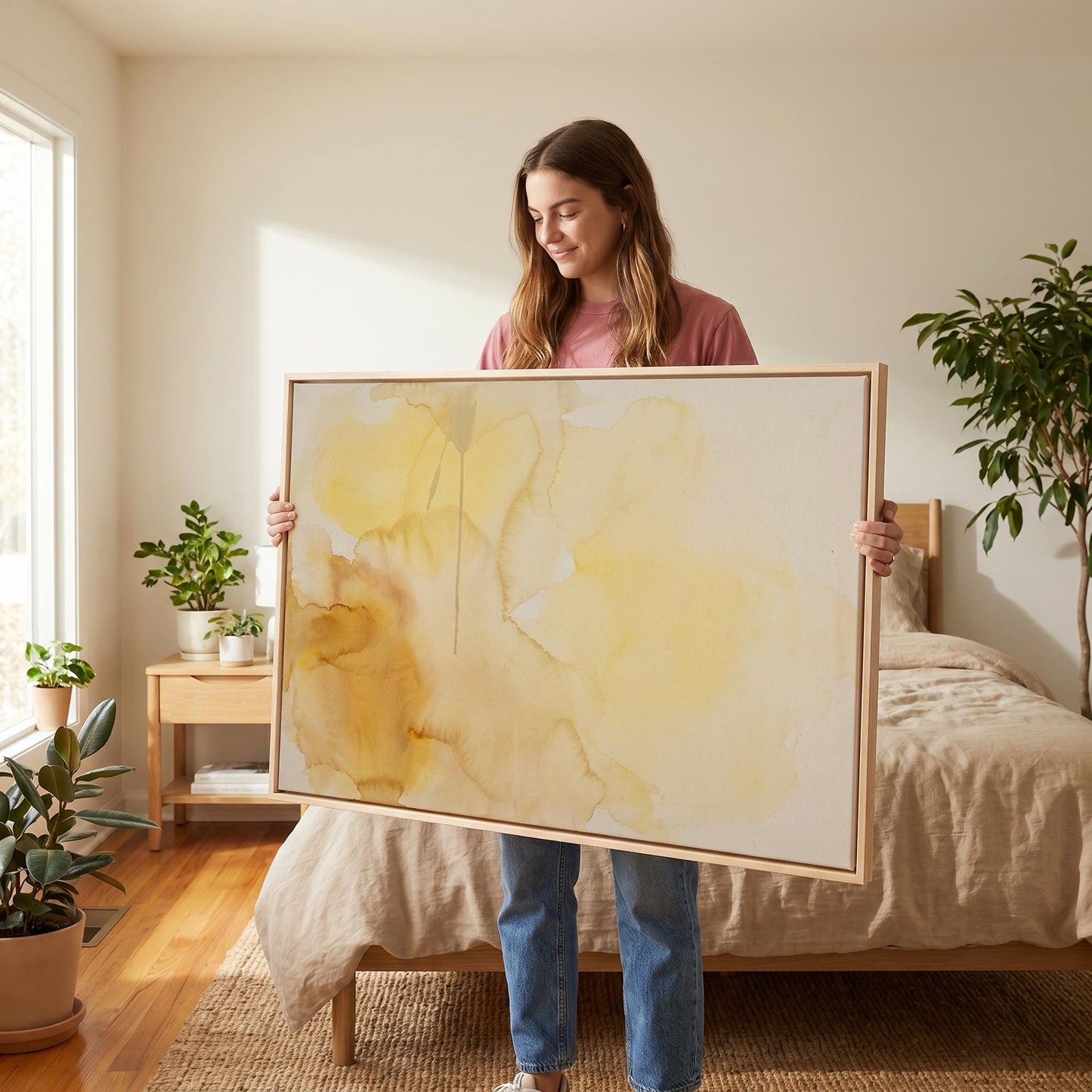 Abstract Watercolor Canvas Wall Art