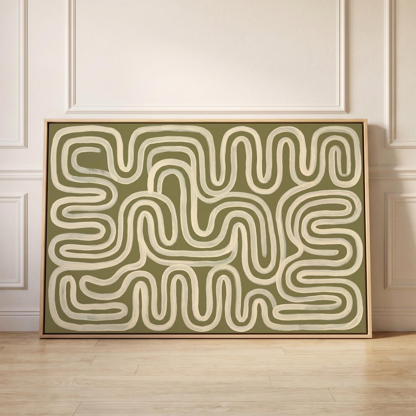 Abstract Wavy Lines Canvas Wall Art