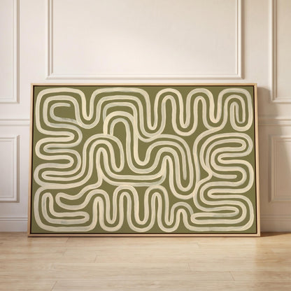Abstract Wavy Lines Canvas Wall Art