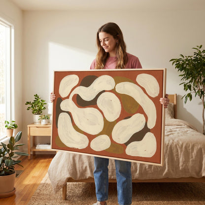 Abstract Organic Shapes Canvas Wall Art