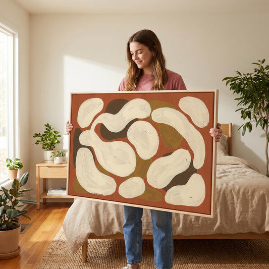 Abstract Organic Shapes Canvas Wall Art