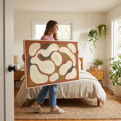 Abstract Organic Shapes Canvas Wall Art