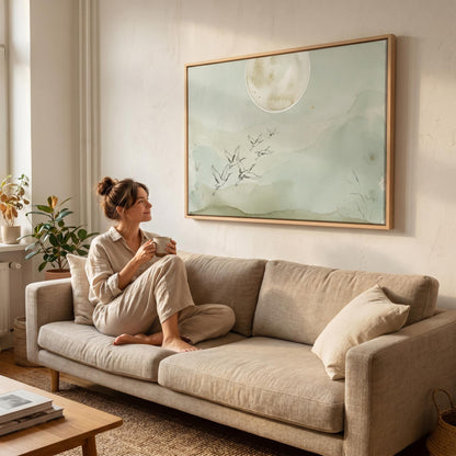 Flying Cranes Canvas Wall Art