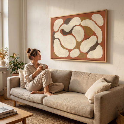 Abstract Organic Shapes Canvas Wall Art