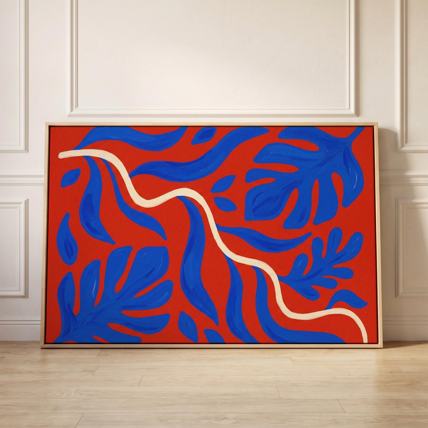 Abstract Botanical Leaves Canvas Wall Art