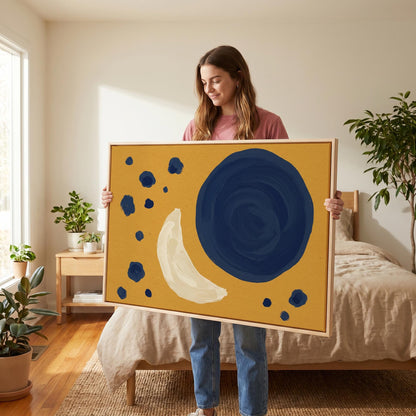 Abstract Moon Canvas Wall Art