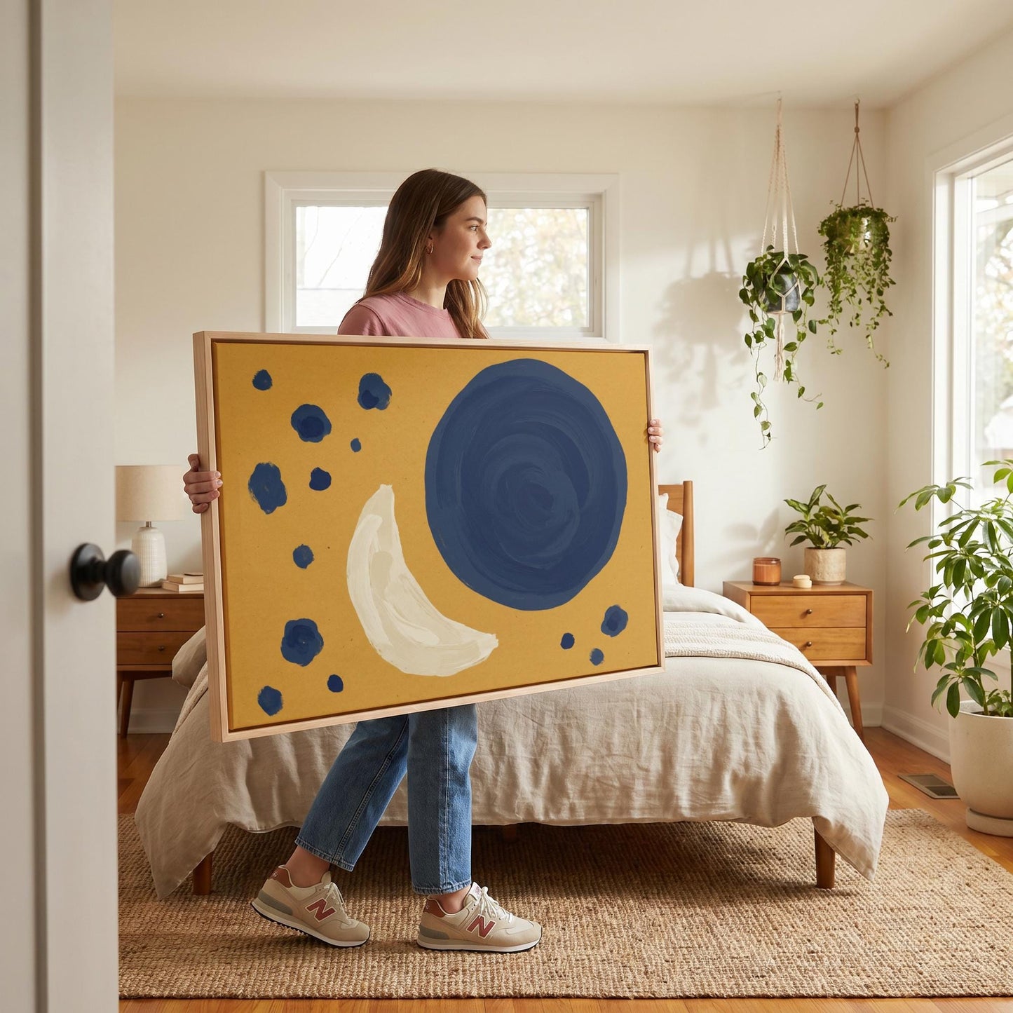 Abstract Moon Canvas Wall Art