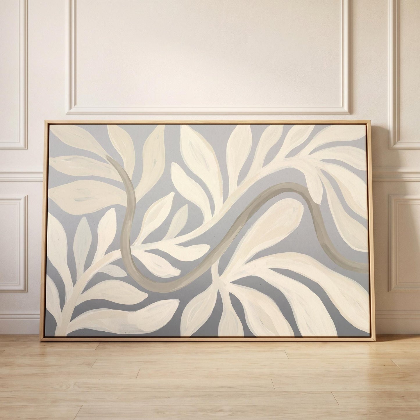 Abstract Botanical Leaf Canvas Wall Art