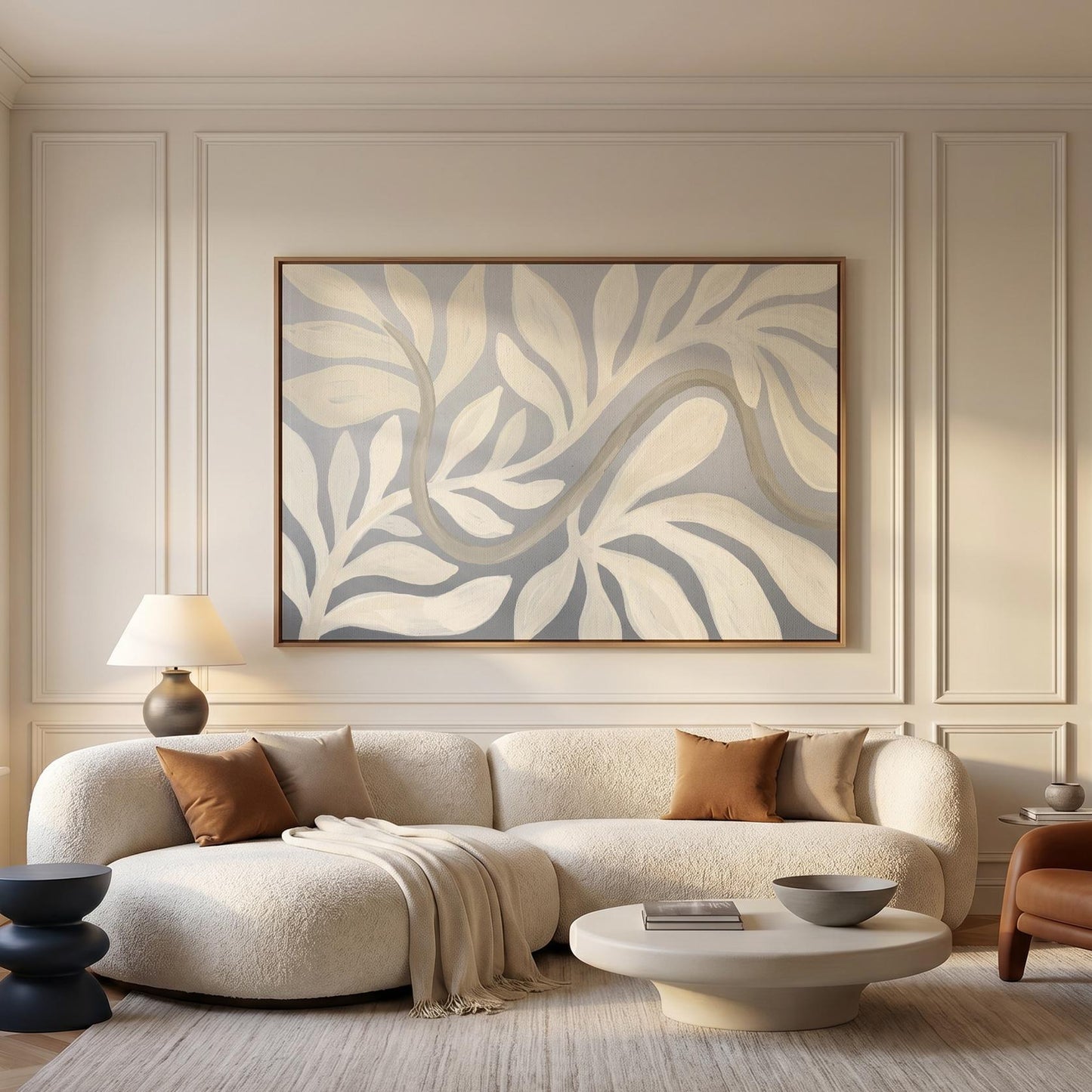 Abstract Botanical Leaf Canvas Wall Art