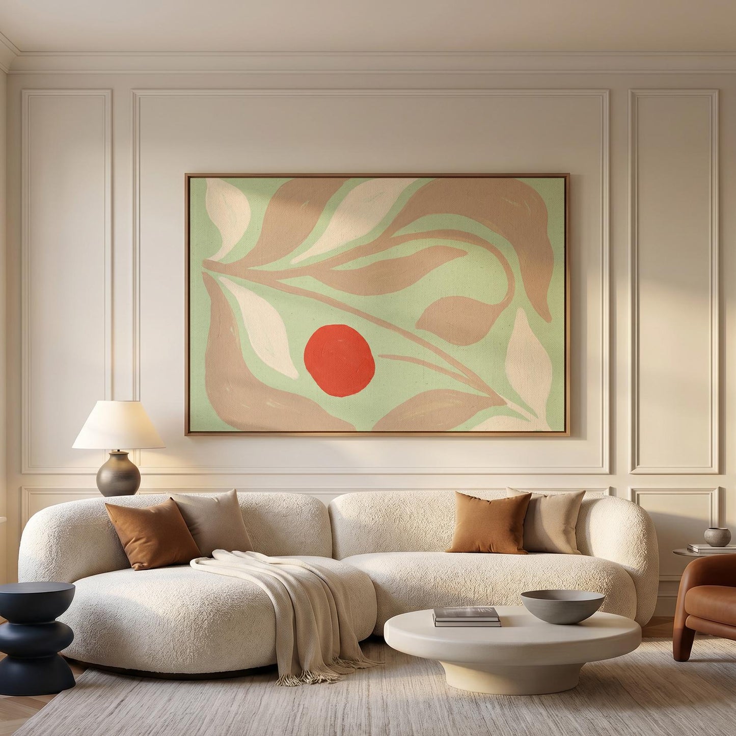 Abstract Botanical Leaf Canvas Wall Art