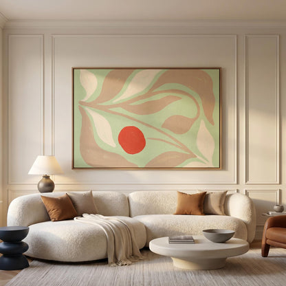 Abstract Botanical Leaf Canvas Wall Art