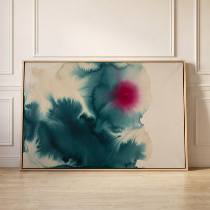 Teal Magenta Abstract Canvas Wall Art