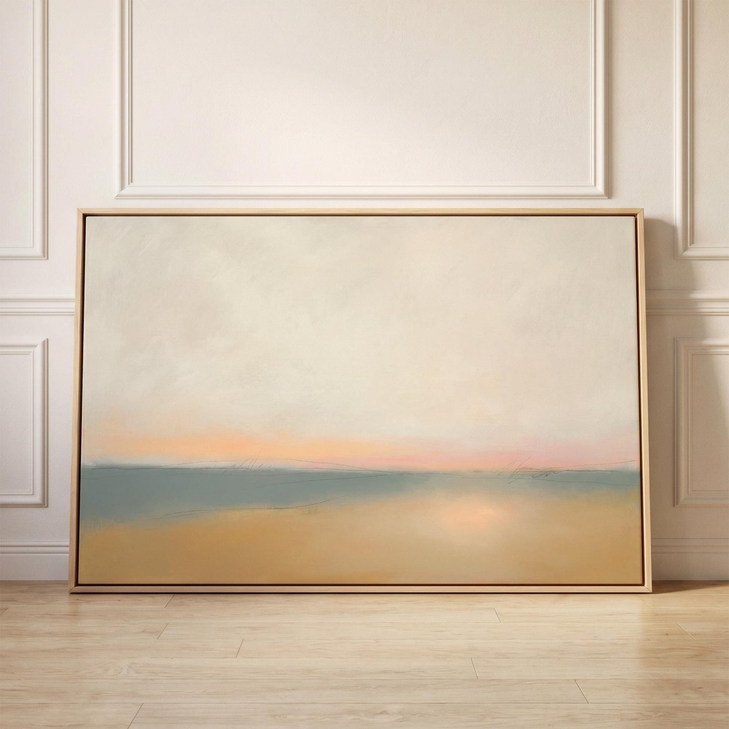 Abstract Coastal Sunset Canvas Wall Art