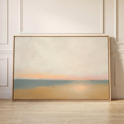 Abstract Coastal Sunset Canvas Wall Art