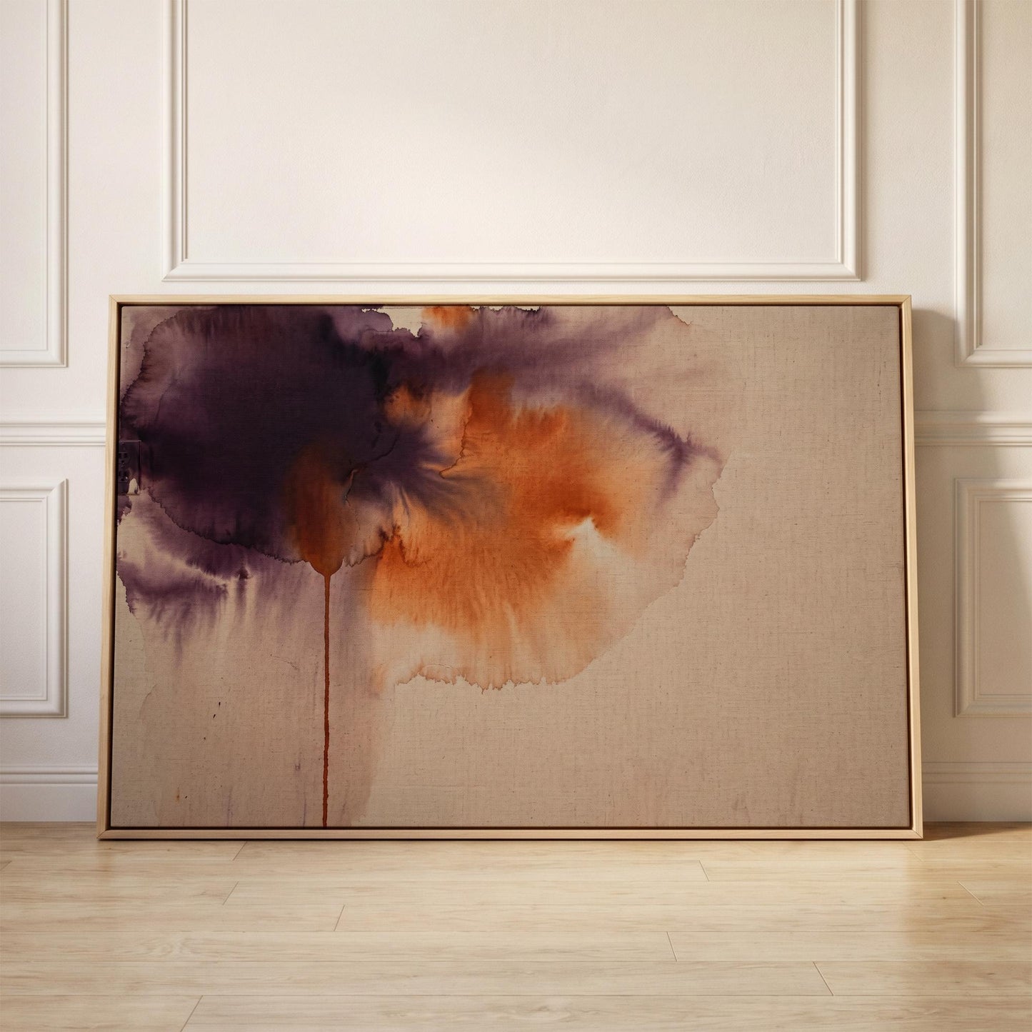 Abstract Watercolor Bloom Canvas Wall Art