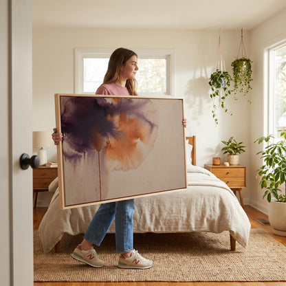 Abstract Watercolor Bloom Canvas Wall Art