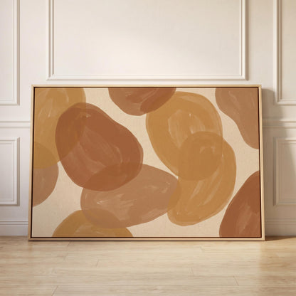 Abstract Organic Ovals Canvas Wall Art