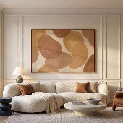 Abstract Organic Ovals Canvas Wall Art