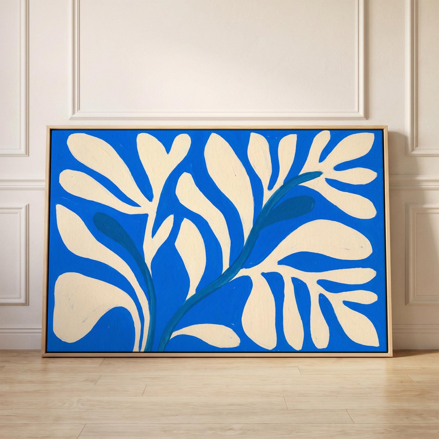 Abstract Botanical Leaf Canvas Wall Art