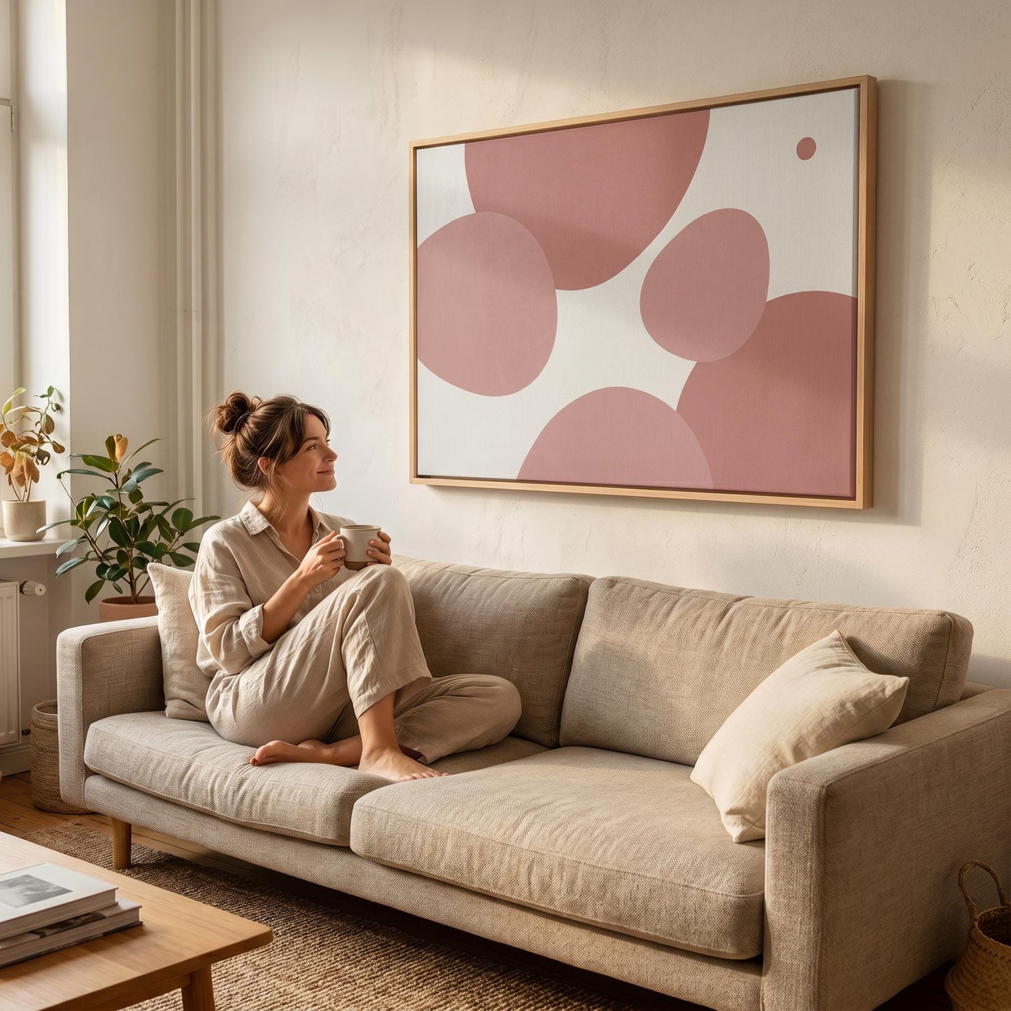 Abstract Organic Shapes Canvas Wall Art