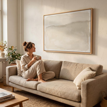 Neutral Abstract Canvas Wall Art
