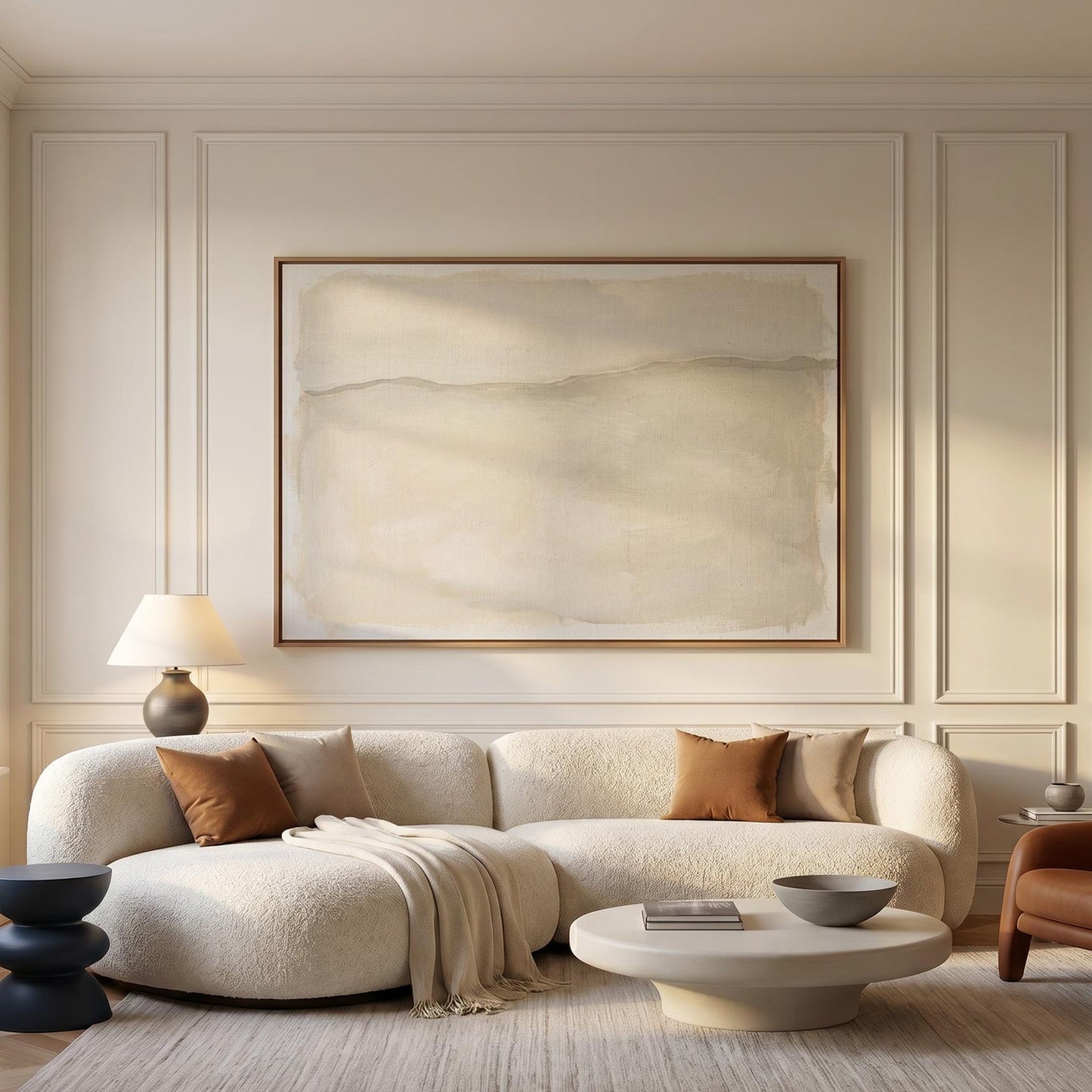 Neutral Abstract Canvas Wall Art