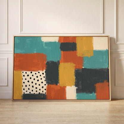 Abstract Color Block Canvas Wall Art