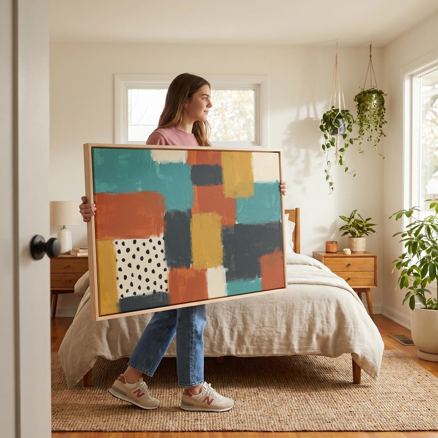 Abstract Color Block Canvas Wall Art