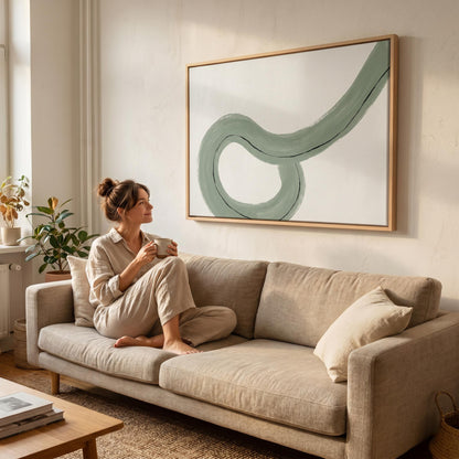 Abstract Swirl Canvas Wall Art