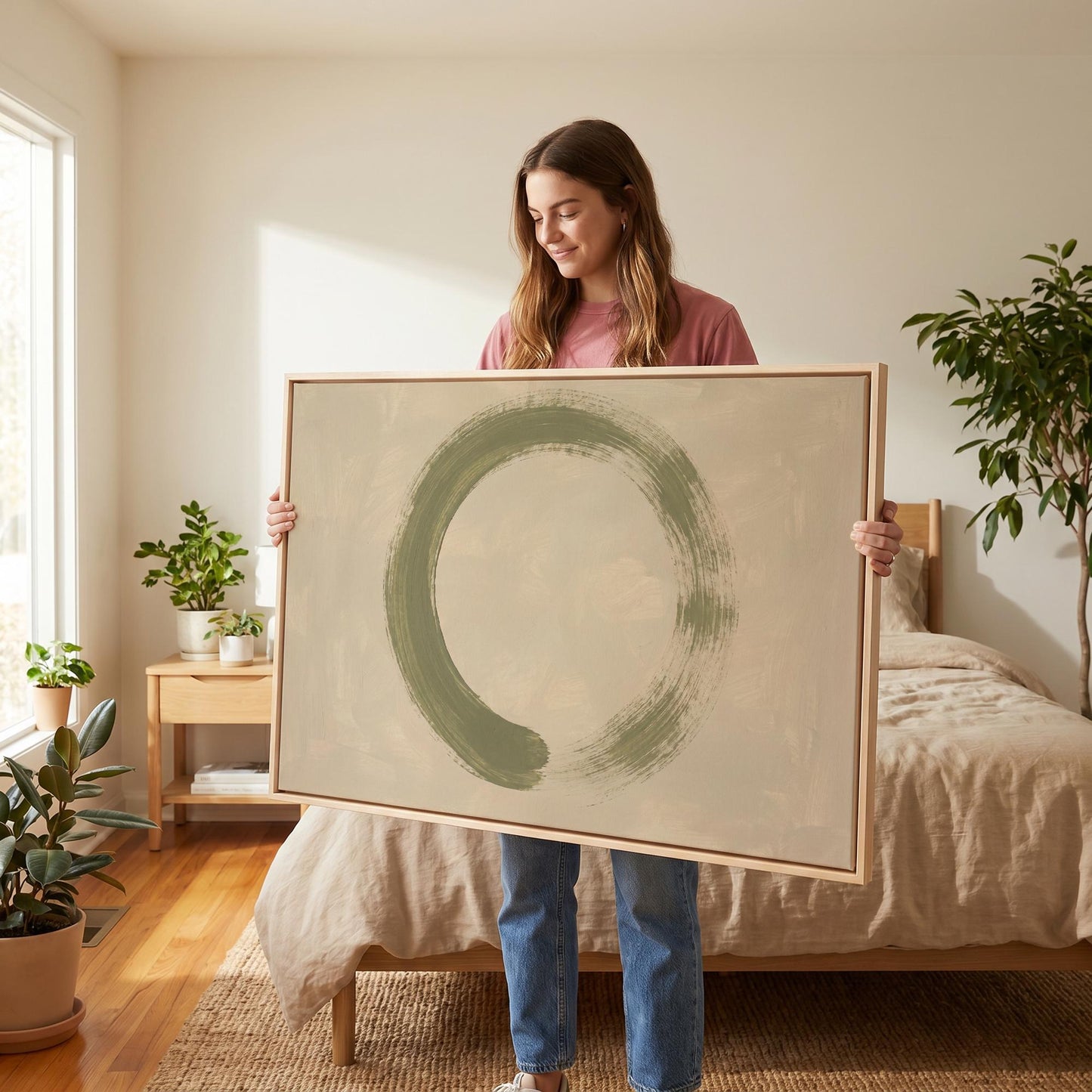 Enso Circle Canvas Wall Art